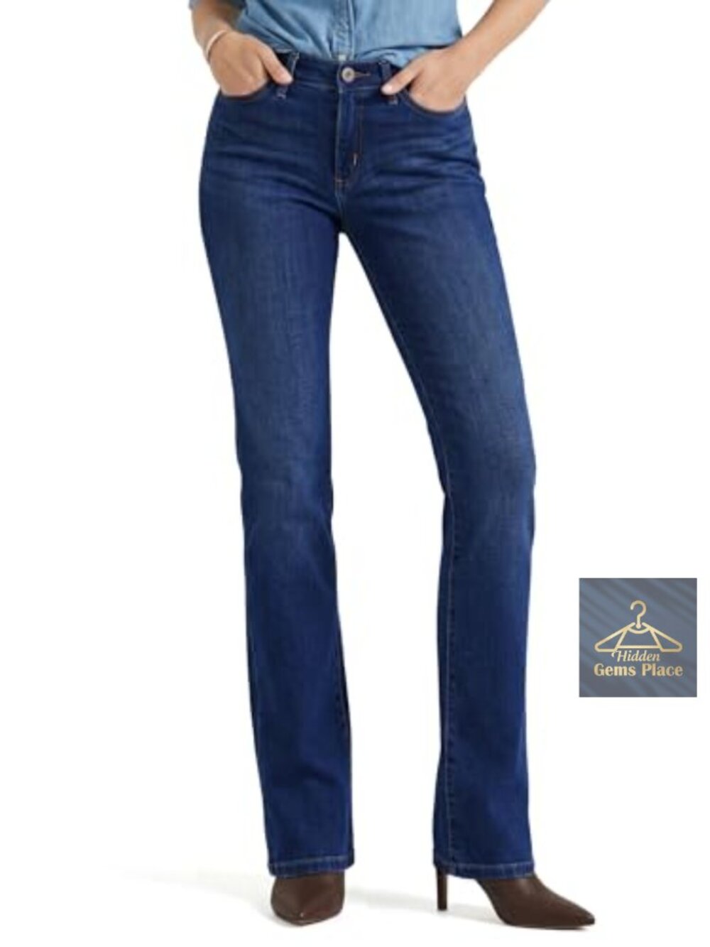 Womens Tall Straight Leg Jeans Stretch Denim Pants Mid Rise 32 34 36 Inseam
